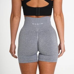 Gray Scrunch Seamless Shorts